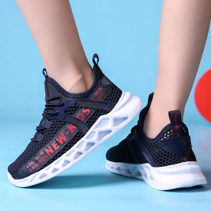 Fashion Casual Skate Shoes Girls Light Sneakers Student Kid Summer 6 8 Black Mesh Sport Footwear Children Flat White Sandals Boy