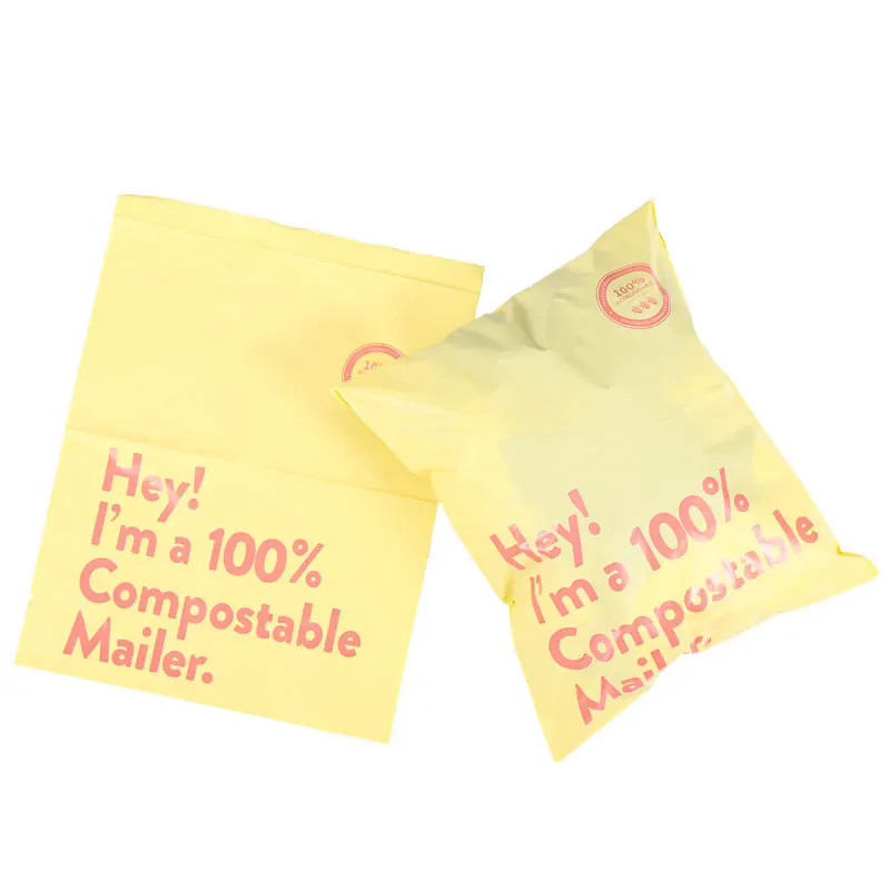 50pcs/lot Color Biodegradable Courier Bag Eco Courier Waterproof Mail Bags Poly Mailers Seal Plastic Mailing Envelope Bag D2W