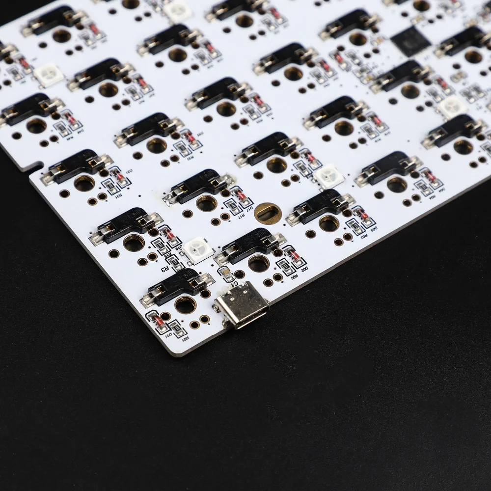 60% ID75 75 Key QMK Hotswap Kit Ortholinear Layout GH60 Anodized Alu Case Plate Type C PCB Mechanical Keyboard Idobao 75