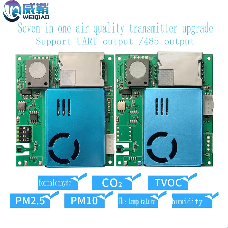 PM2.5 formaldehyde air quality detection sensor temperature and humidity CO2/TVOC detection module seven in one module