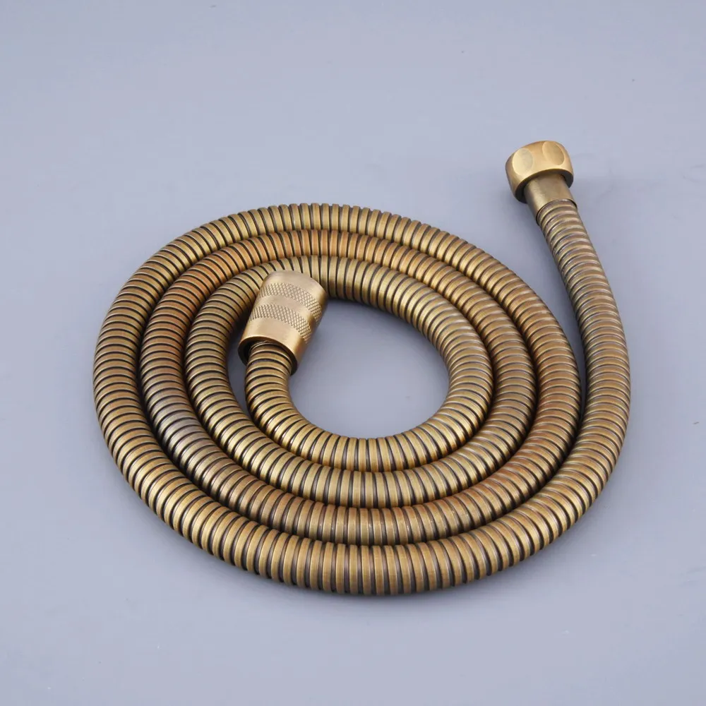Brushed Nickel 150cm G1/2 Shower Hose Bathroom Accessories Brass Flexible Hose bath contect hand shower Nzh03