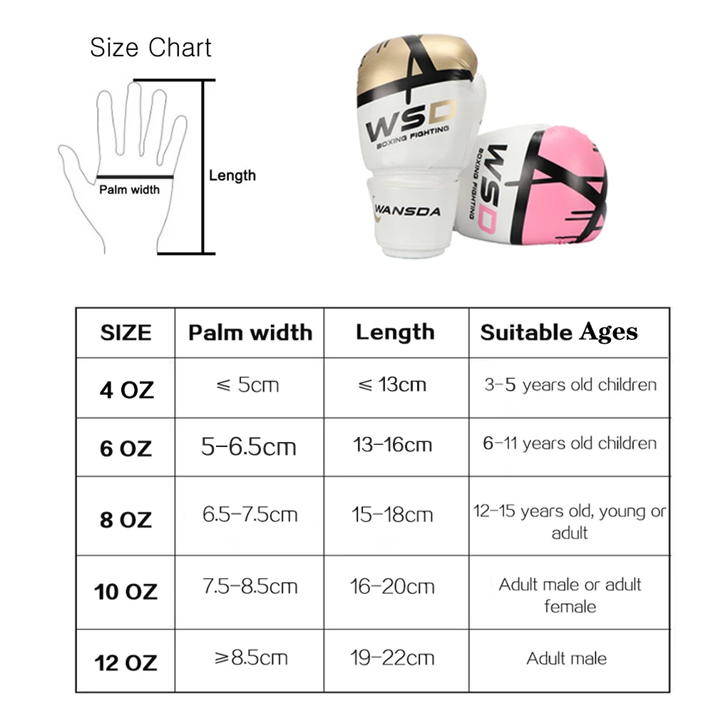 WorthWhile PU Kick Boxing Gloves Men Women Karate Muay Thai Guantes De Boxeo Free Fight MMA Sanda Training Adults Kids Equipment