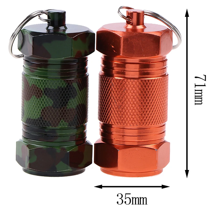 Hot Emergency Medicine Storage Bottles Outdoor Waterproof Seal Tank Aluminum Capsule Container Drug Organizer Pocket Pill Cases