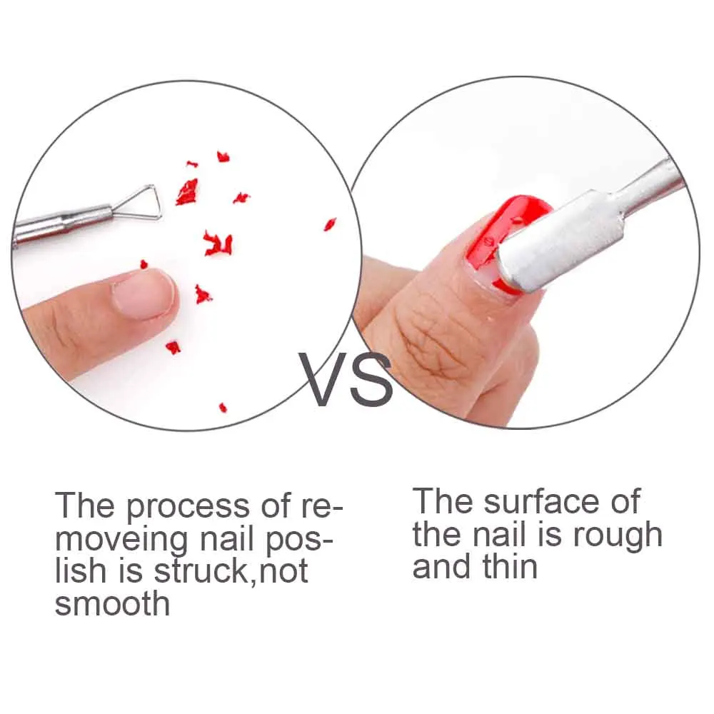 Gel Polish Remover Cleaner Nail UV Gel Remover Culticle Pusher Dead Skin Removing Stainless Steel Stick Rod Manicure Nails Tool