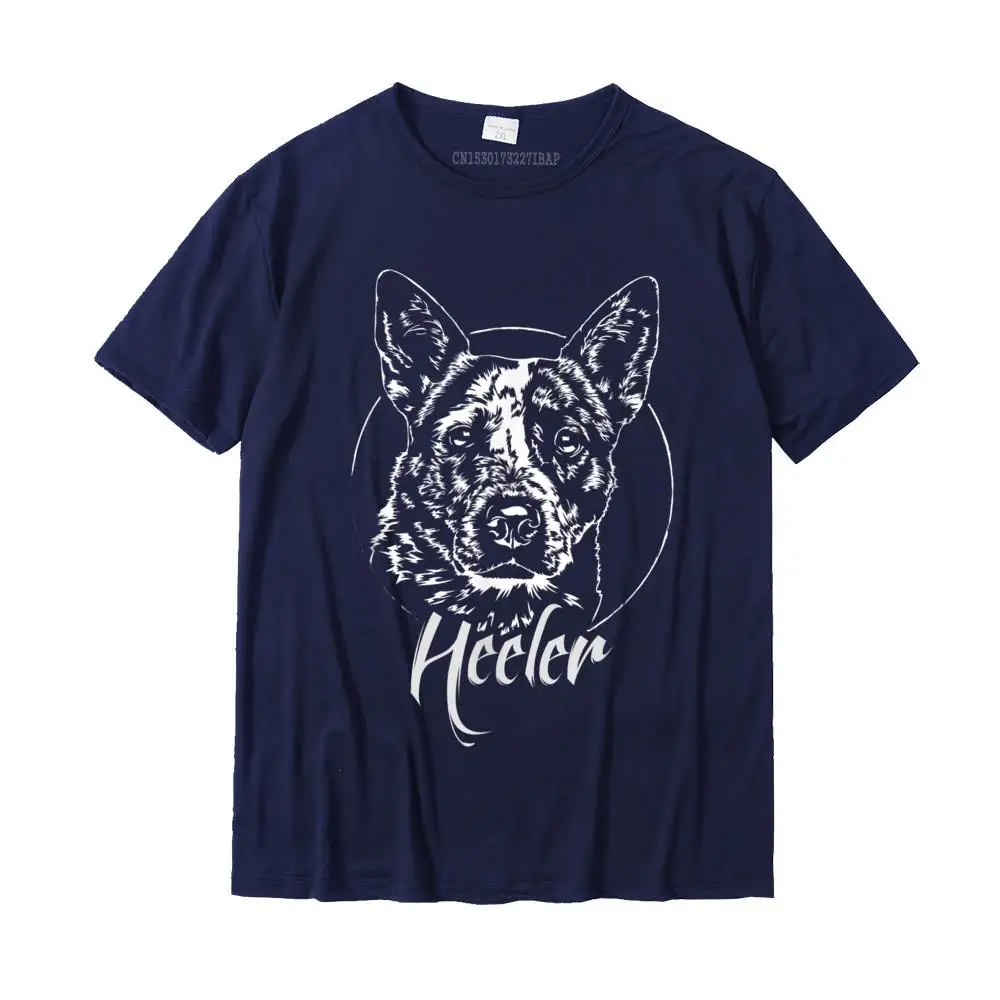 Ngộ Nghĩnh Tự Hào Xanh Dương Heeler Chó Áo Sơ Mi Thun Loài Camisas Hombre Cotton Trẻ Trung Áo Thun Cá Tính T Áo Sơ Mi In Hình mới Nhất