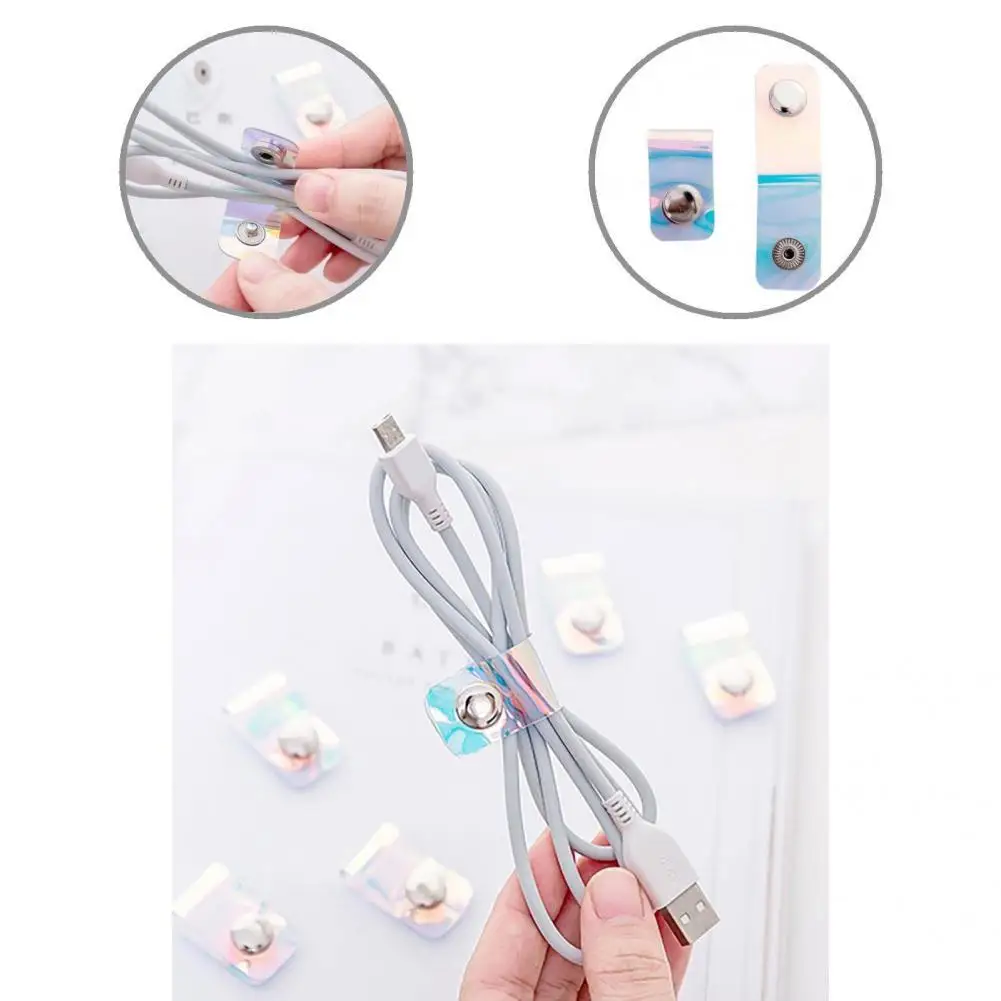Laser PVC Praktische Lade Daten Kabel Manager Transparent Kabel Halter Multi-zweck für Schlafzimmer