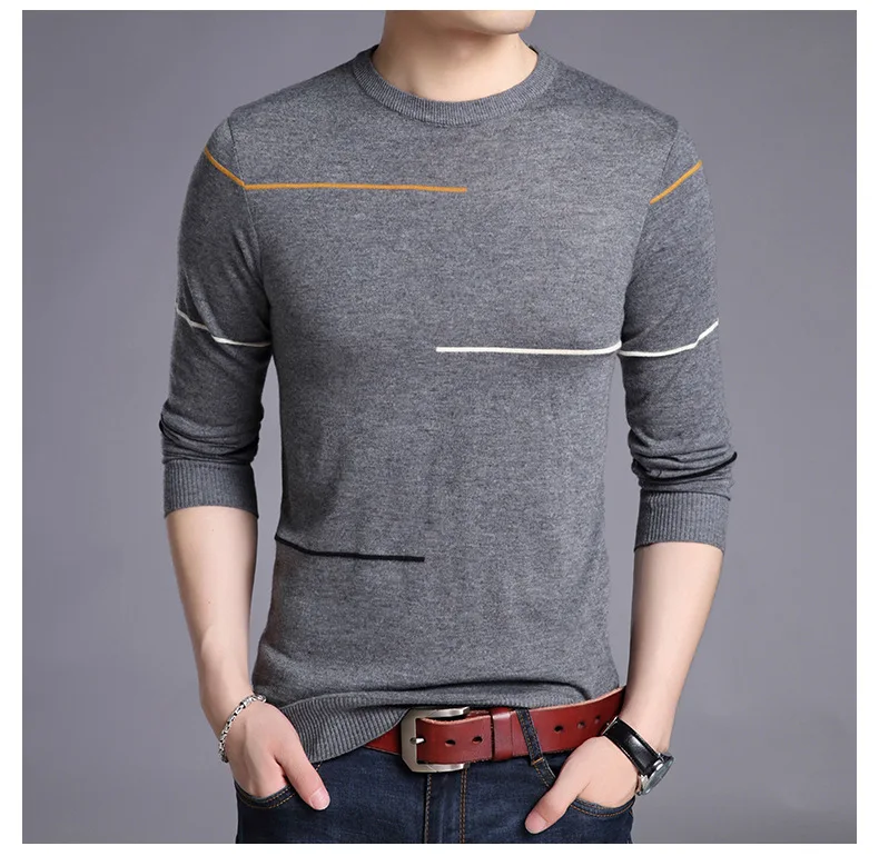 MRMT 2024 Brand New Spring and Autumn Men's Sweater Fashion Casual Round Neck Sweater for Male Tops Knitwear