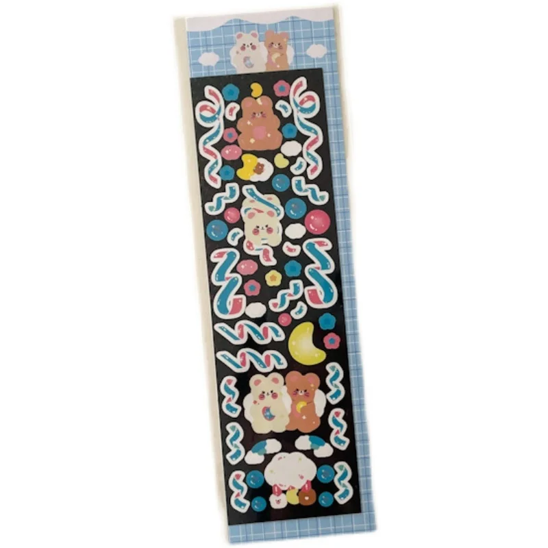 1Pc Korea Hot Laser Bling Ribbon Bunny Ribbon Stickers Scrapbook Decoration DIY Photo For Journal Diary Album Stationery Sticker