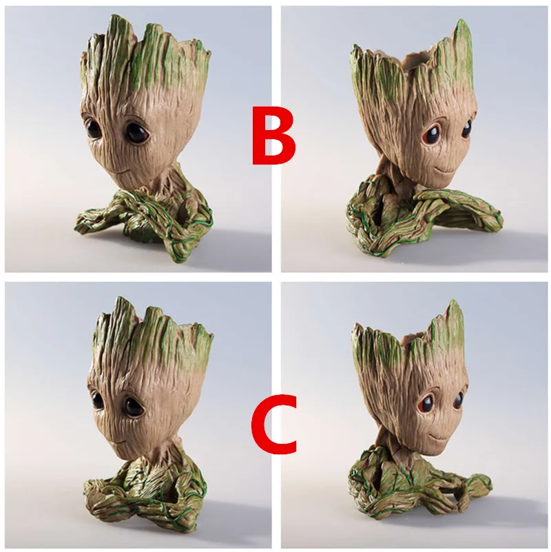 Aquarium Groot Tree Man Decoration Cartoon Action Figure Decor for Fish Tank Flower Plant Holder Pot Acuario Ornament Background