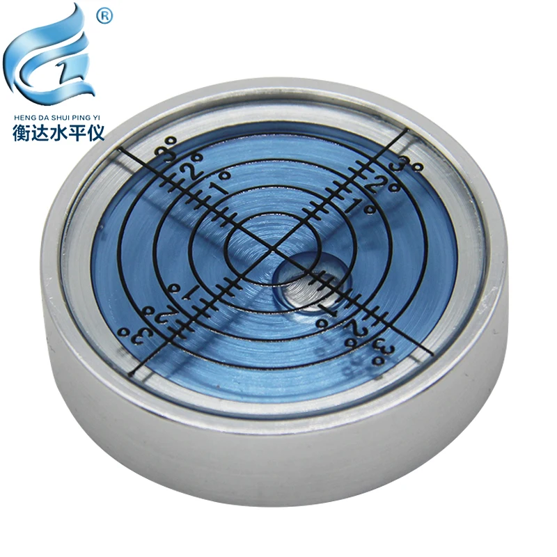 40*10mm round level bubble aluminum alloy level with magnetic level