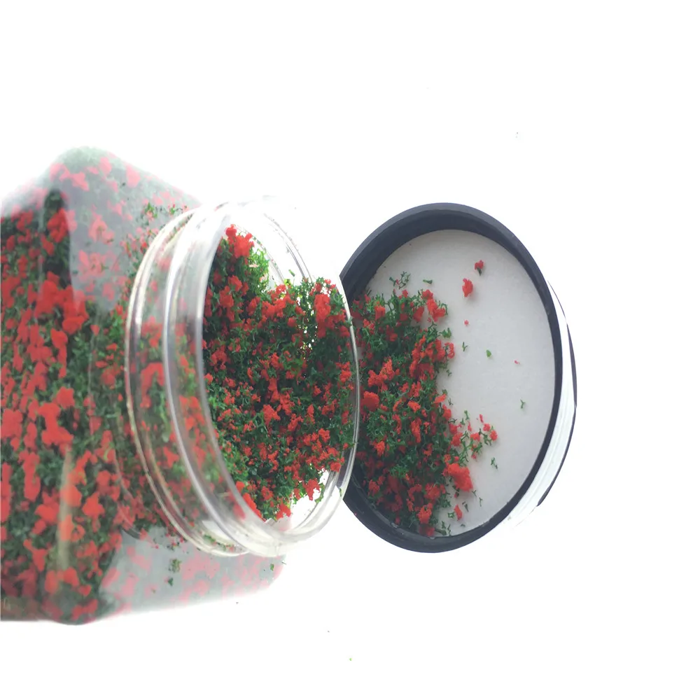 Esponja en polvo de árbol con mechones de hierba, modelo a escala de arquitectura de 500ml, diseño de tren de paisaje, diseño de Diorama