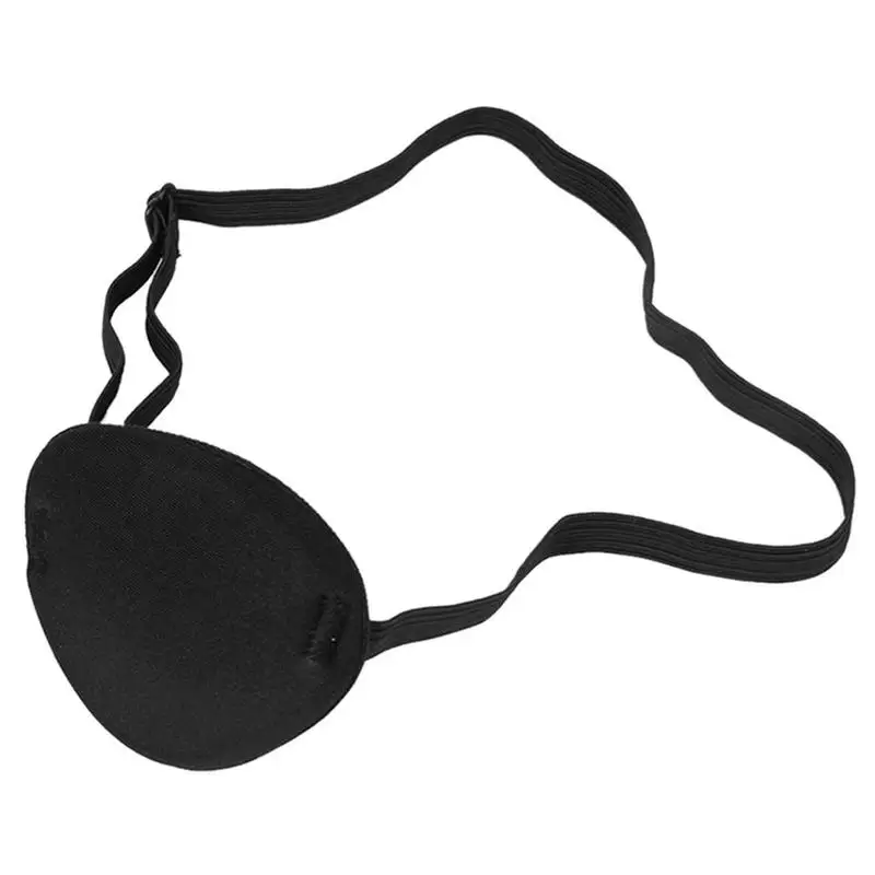 Pirate Eye Blindfold Cyclops Eye Mask Black High Elastic Adjustable with Sponge X7Z3