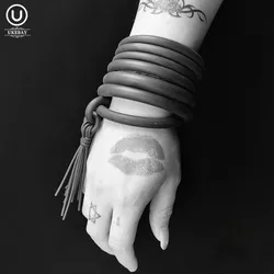 UKEBAY New Tassel Bangles For Women Charm Bracelets Gothic Hand Accessories Gift Lovers Rubber Jewelry Handmade Designer Bangle