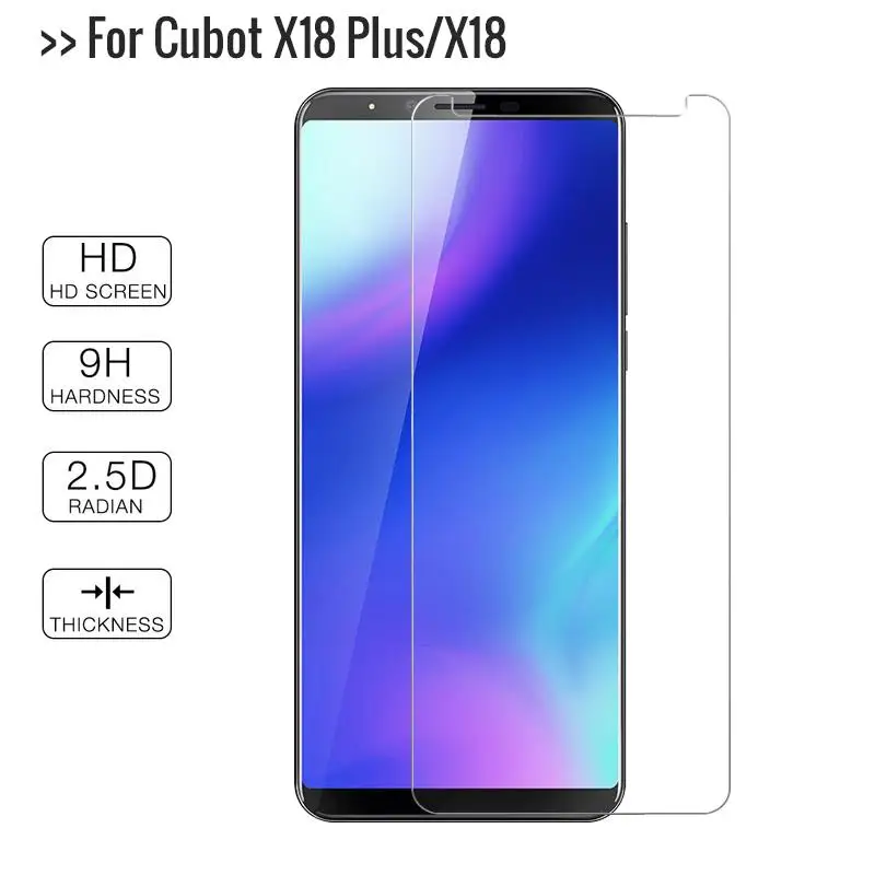 Tempered Glass For Cubot x18 Plus Screen Protector Protection glas For Cubot x18 x 18 x18plus Protective Glass Phone Film