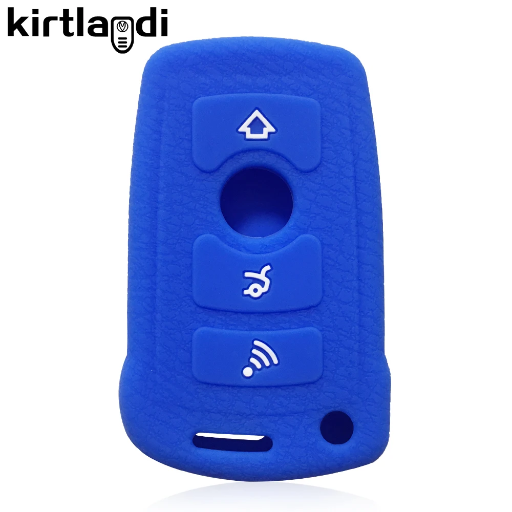 kirtlandi silicone car keychain accessories key case cover For BMW 7 SERIES E65 E66 E67 745i 745Li 750i 750Li 760i 4 Button Fob