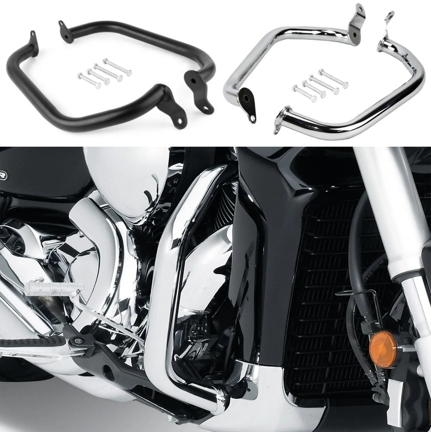 

Freeway Highway Engine Guard Crash Bars for For Suzuki Boulevard M109R 06 07 08 09 10 11 12 13 14 15 16 17 18 19 20 21 2006-2021