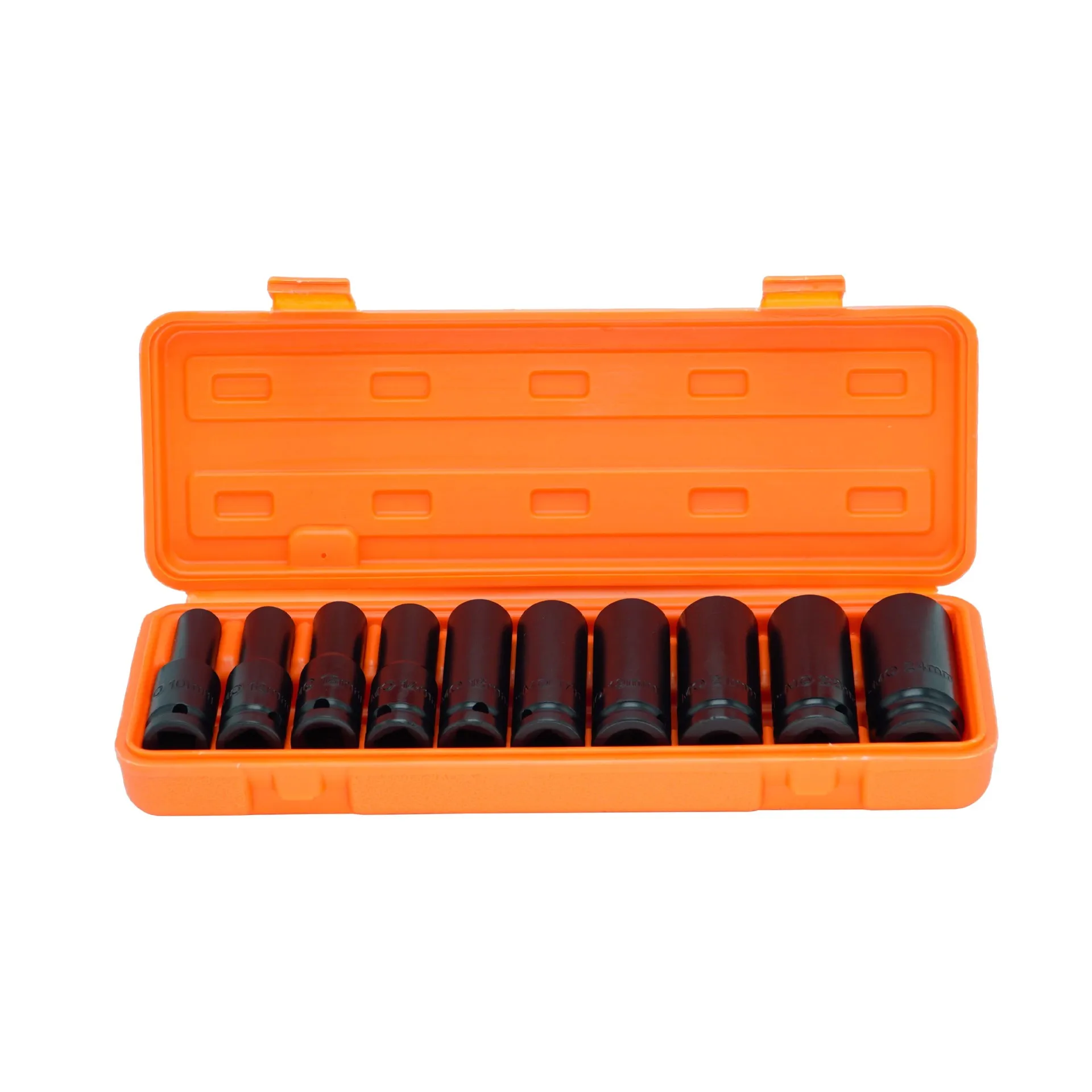 10pcs 1/2 Inch Deep Impact Socket Tool Set 6 Point Head Adapter Repairing High Hardness Car Repair tool