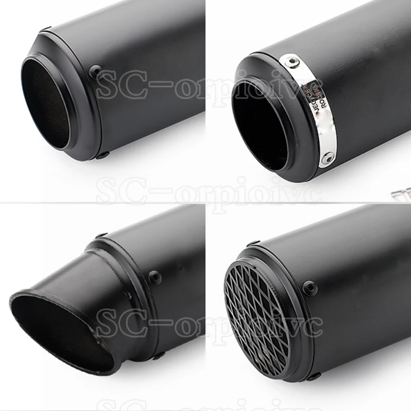 51mm 60mm Universal Black Motorcycle Exhaust Escape Modified Dirt Pit Bike Muffler R3 Z750 Z900 Z1000 S1000RR CBR600RR CBR1000RR