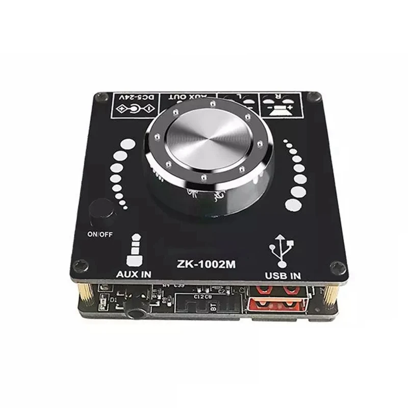 RISE-ZK1002M Bluetooth 5.0 AUX USB Audio Input Output Amplifier Audio Amplifier Module 100Wx2