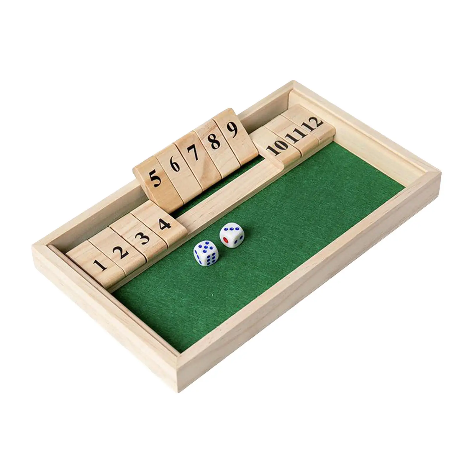 Classic Shut the Box Bar Board Dice Game Family Travel Toy Tabletop Games