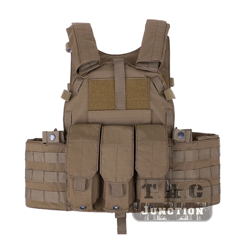 Tactical LBT-6094K Plate Carrier Vest Emerson Combat Airsoft Military Body Armor MOLLE Vest W/ M16 Magazine Pouch Coyote Brown