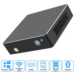 Mini PC Intel Core i3/i5/i7 8GB RAM 128GB/256GB Windows 10 System HDMI-Compatible VGA Dual OutputDual-Band WiFi Gigabit Ethernet