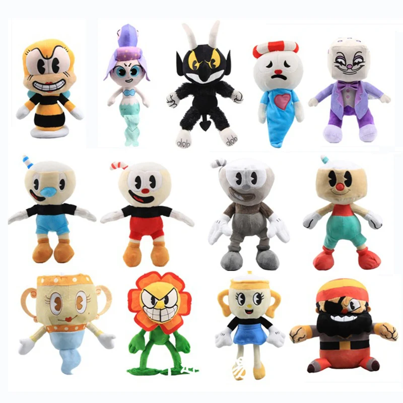 

13 Styles Game Cuphead Plush Toys Doll Mugman Game Doll Toys Cartoon Soft Puphead Stuffed Plushie Toy For Kids Birthday Gifts