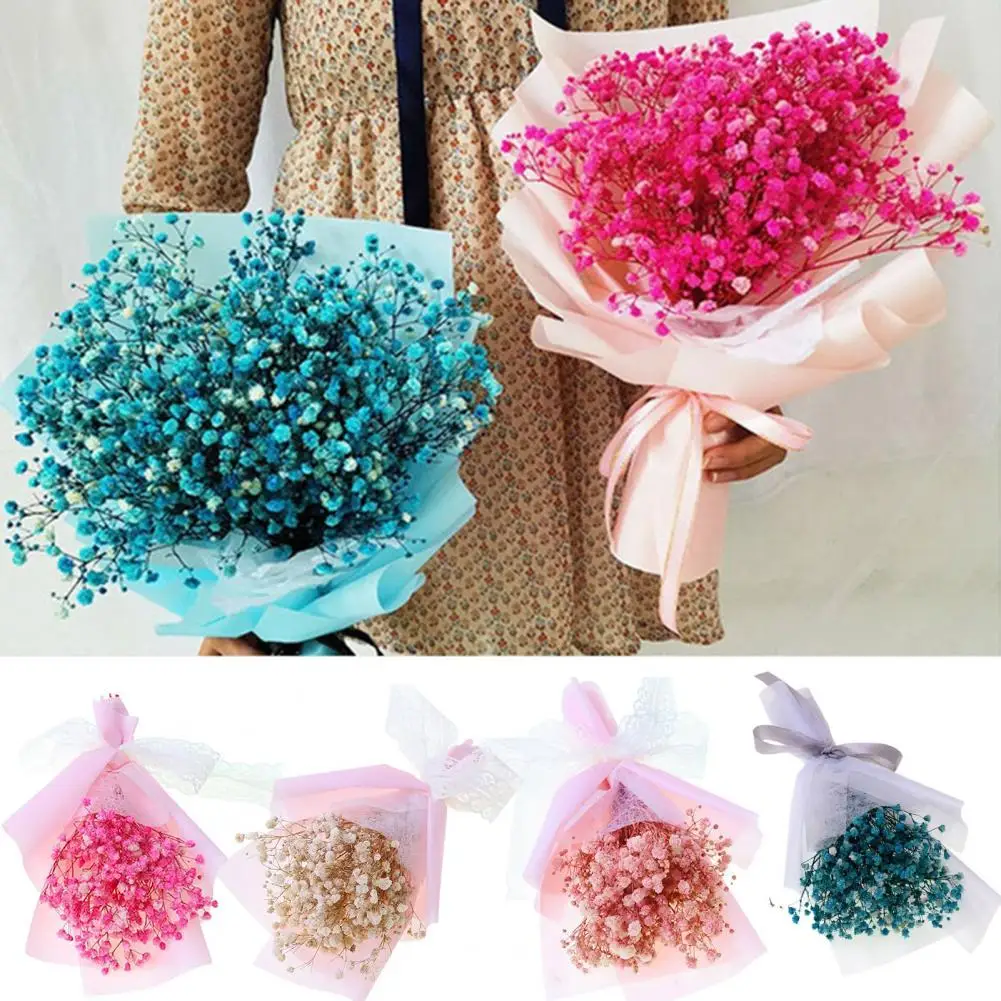 1 Bouquet Gypsophila Romantic Natural Dried Flower Babysbreath Floral Decoration Girlfriend birthday Gifts