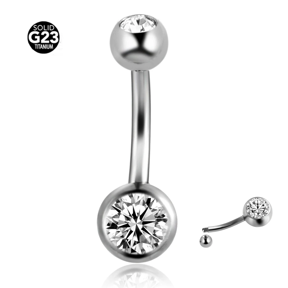 10Pcs/20Pcs/50Pcs G23 Titanium Navel Piercings Ombligo Internal Thread Navel Piercings Belly Button Rings Woman Body Jewelry