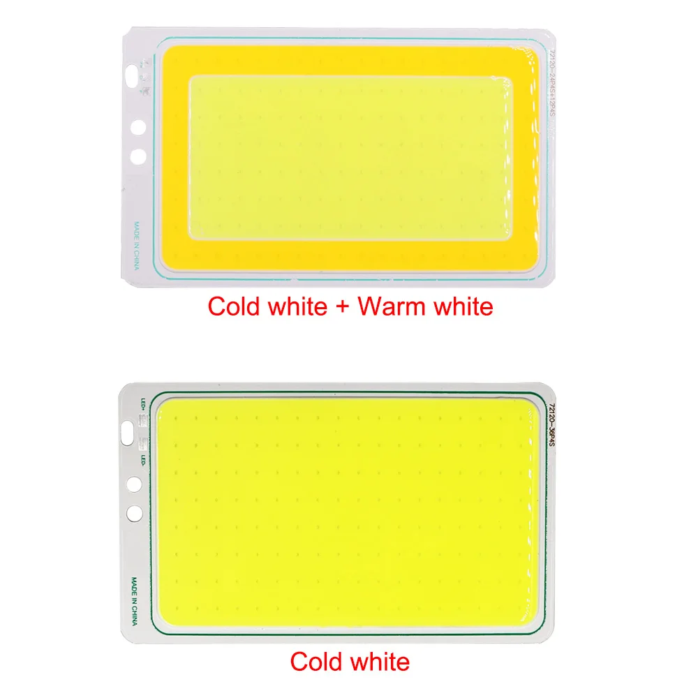 Remote Control Dimmable Double Color LED Light Panel COB Lamp 12V Cold Warm Bicolor with Dimmer for Auto Car Lighting DC12V Bulb