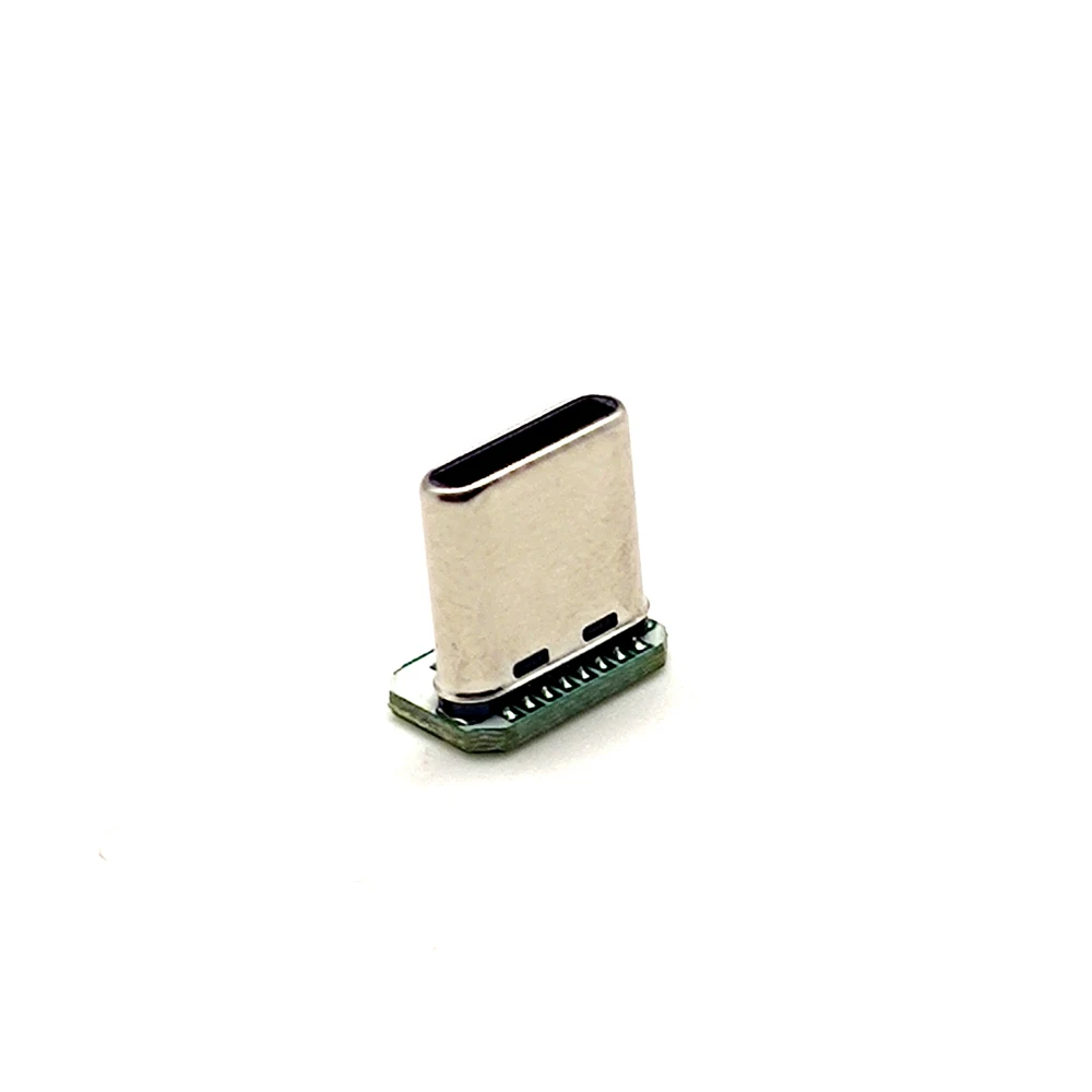 5-10pcs Micro USB Type C Connector TYPE C male vertical mount 16Pin data with PCB board USB with board male