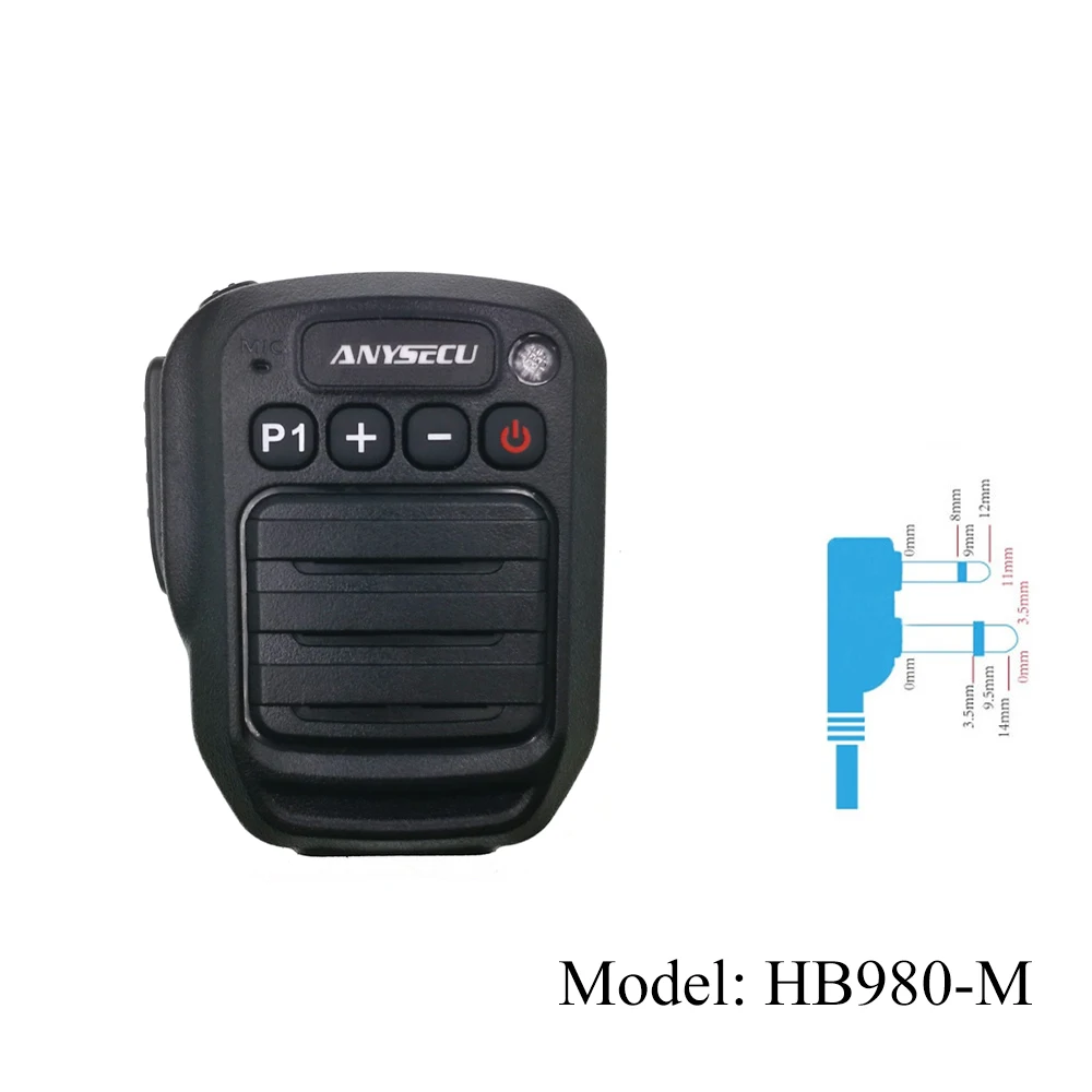 Imagem -02 - Microfone de Rádio Bidirecional sem Fio Adaptador Hb980 k ou Adaptador m para Uv5r Uv82 Walkie Talkie Tc600 Tc620 Tc518 Novo