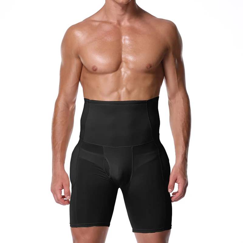 

Men Compression Underwear Tummy Control Shorts Slimming Body Shaper Seamless Belly Girdle Boxer Padded Butt Lifter Shapewear