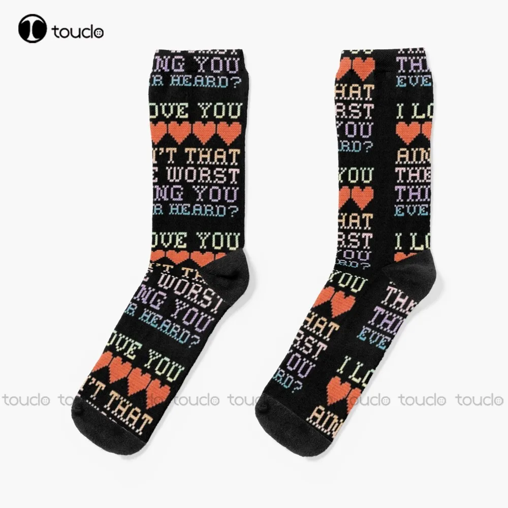 Cruel Christmas I Love You Aint That The Worst Thing You Ever Heard Cruel Christmas Holiday Socks Girl Socks Christmas Gift