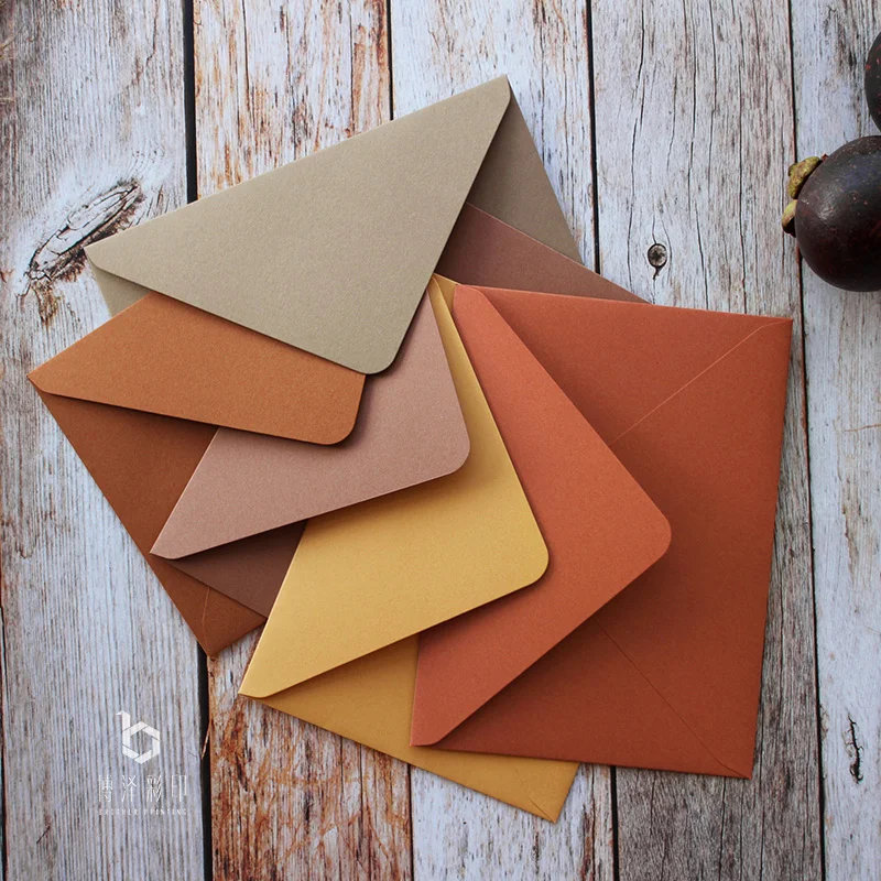 5pcs/lot Imported Japanese Gauze Paper Envelopes Earth Color Series 14X19cm Wedding Invitation Pure Color Envelopes