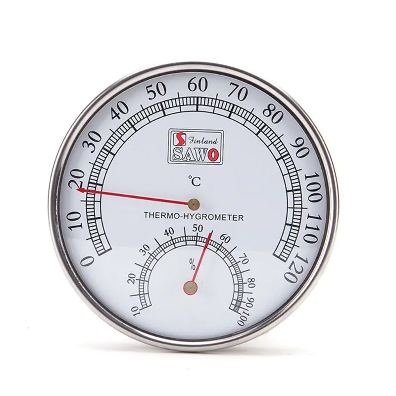 Sauna Thermometer Stainless Steel Case Steam Sauna Room Thermometer Hygrometer Bath And Sauna Indoor Outdoor Used