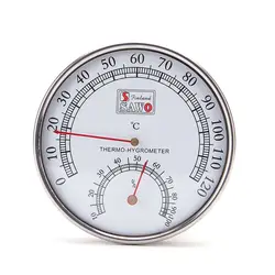 Sauna Thermometer Stainless Steel Case Steam Sauna Room Thermometer Hygrometer Bath And Sauna Indoor Outdoor Used