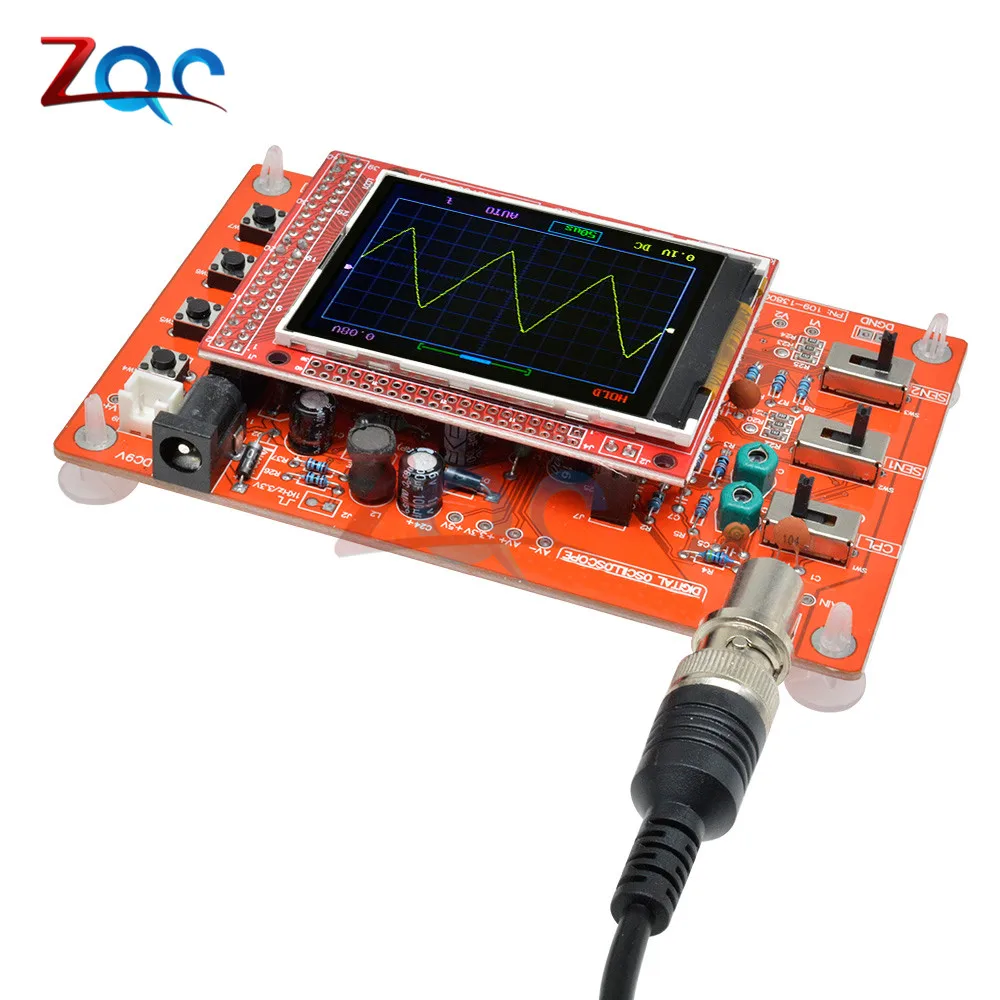 Imagem -06 - Osciloscópio com Tela Lcd Tft de 2.4 Polegadas Montado com Clipe de Jacaré Fio de Sonda Acrílico Faça Você Mesmo Capa Escudo para Dso138