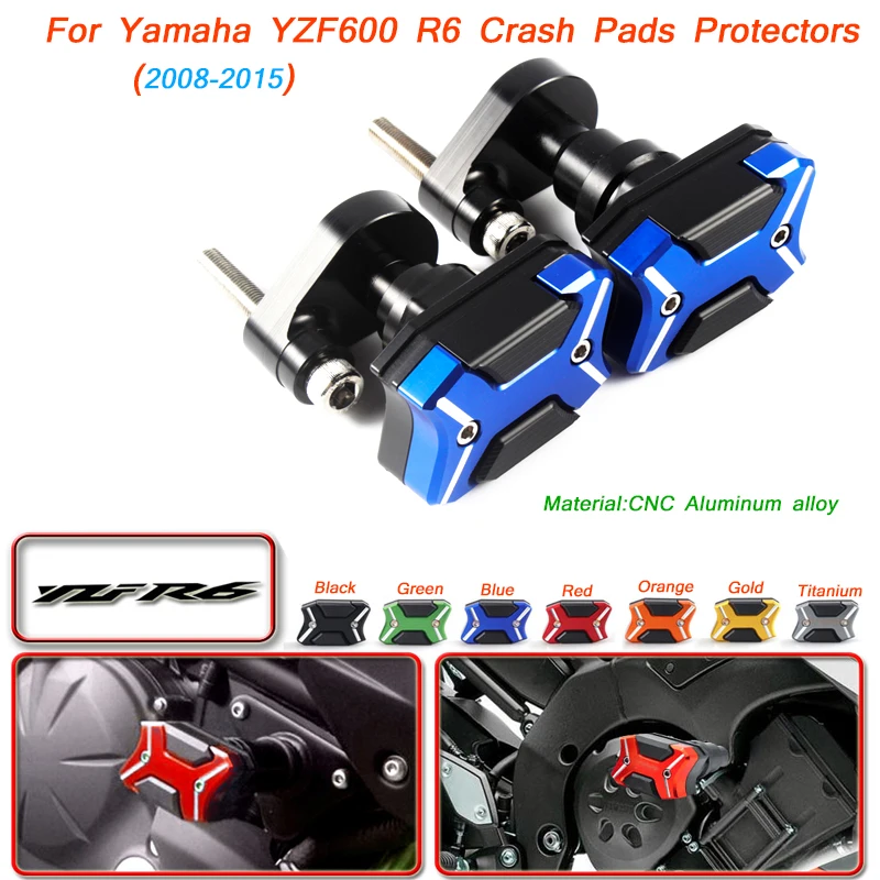 

Motorcycle Cave Frame Slider Engine Cover Crash Pads Protectors Escape For Yamaha YZF600 R6 2008 2009 2010 2011 2012 2013-2016