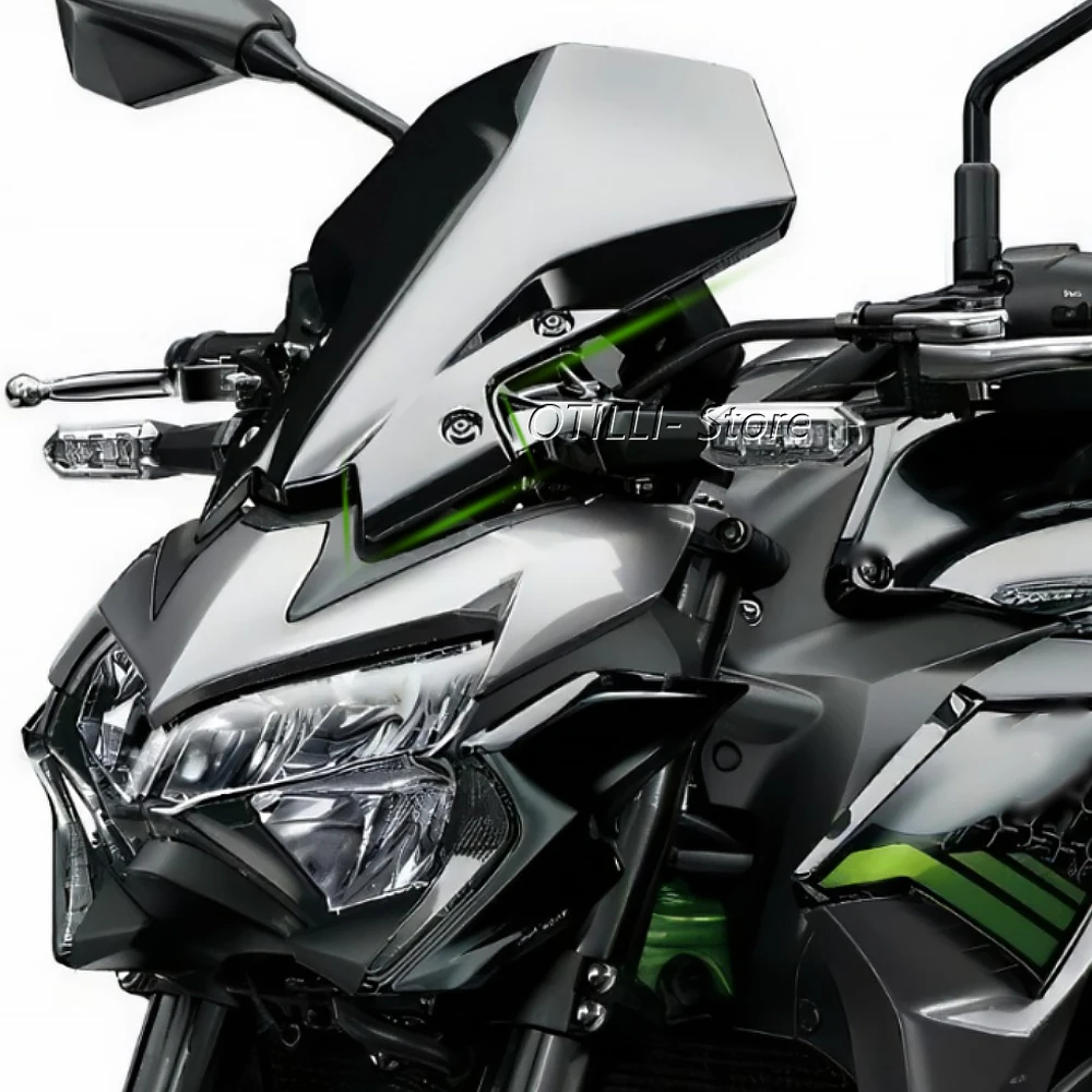 جديد لـ Kawasaki Z 900 Z900 2020 2021 2022 حاجز الزجاج الامامي للدراجات النارية حاجز الزجاج الامامي فقاعة مزدوجة منحرف الرياح