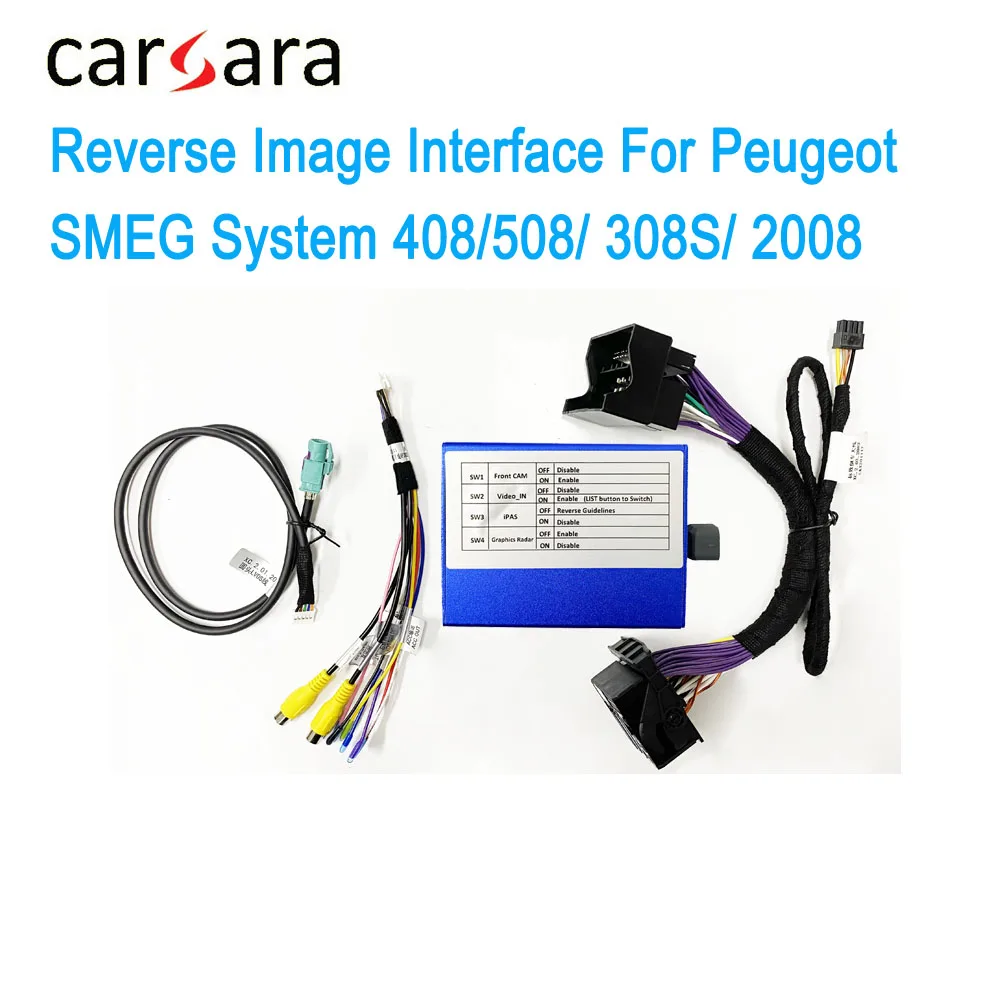 Reverse Camera Solution Auto iPAS Parking System For Peugeot SMEG System 408/508/ 308S/2008 Rear CAM video Interface