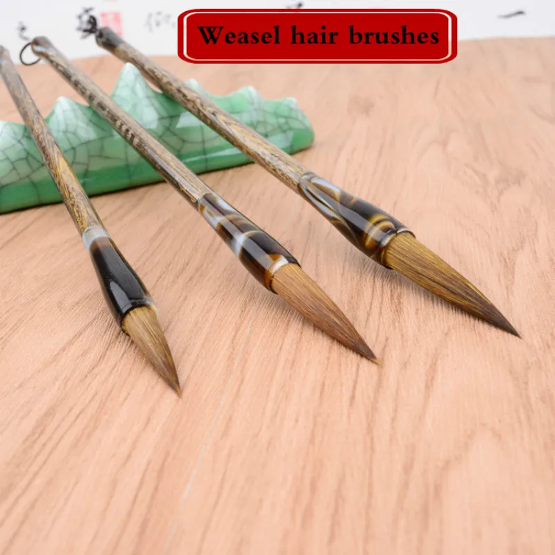 Chinese Brushes Pen Set Weasel Hair Brush Pen Chinese Regular Script Writing Landscape Painting Wolf Hair Brushes Set Caligrafia