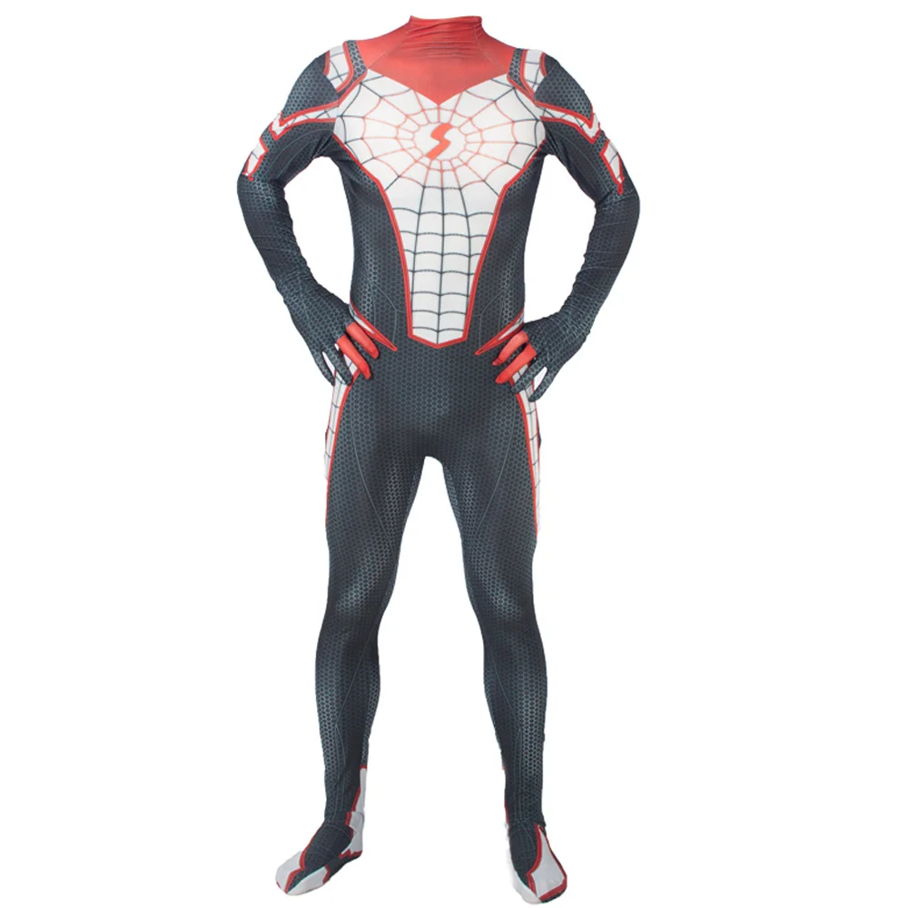 Silk Spiderman Costume Cosplay Superhero Spandex Zentai Bodysuits Halloween Costume Silk Spidey Boys Uniform Adult Kids