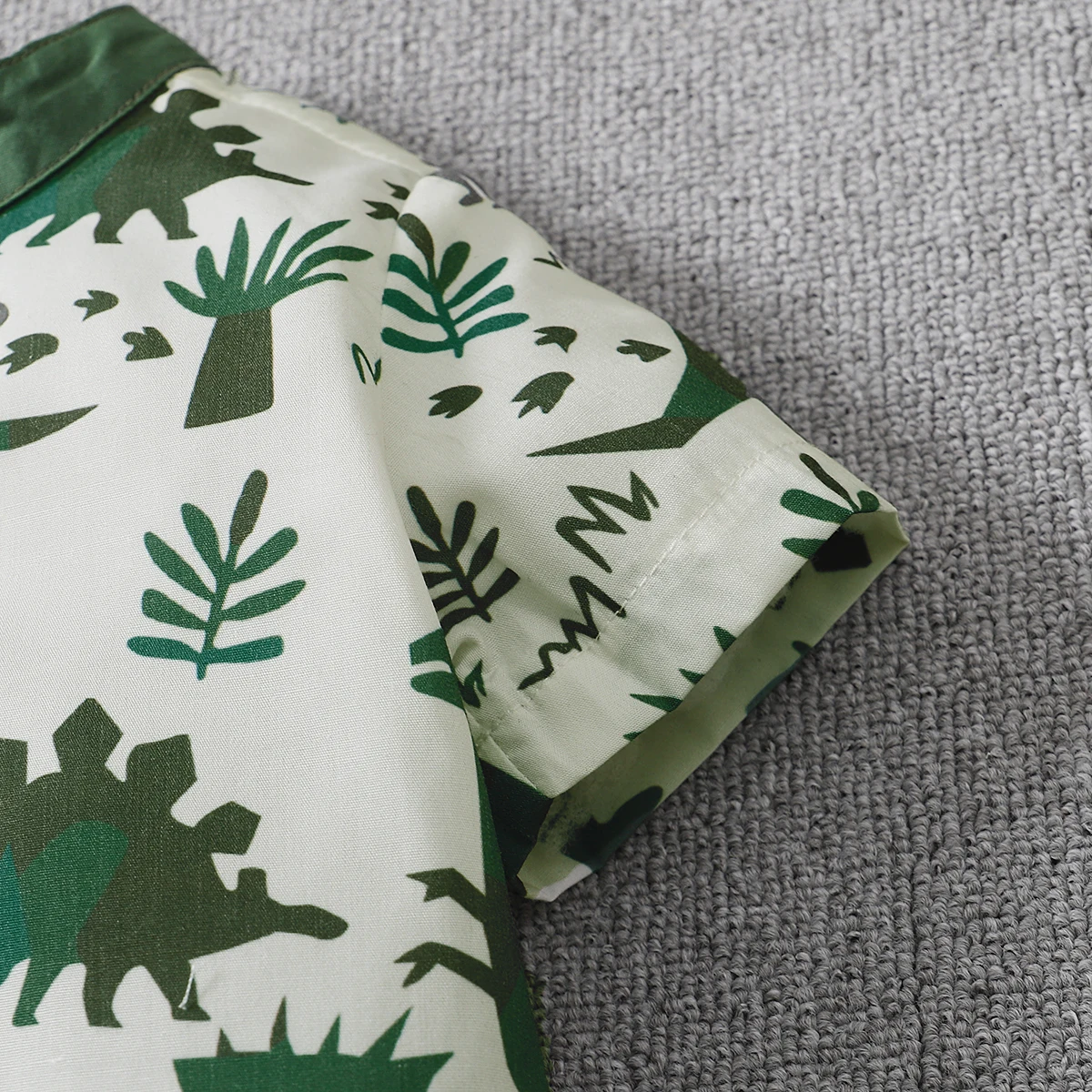 2021-04-02 Lioraitiin 0-5Years Toddler Boy 2Pcs Summer Outfits Short Sleeve Button Down Shirt Solid Elastic Waist Shorts Set