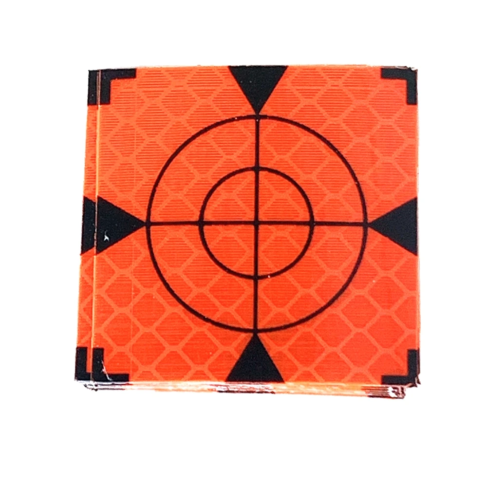 100PCS High Quality 100mm Orange Triangle Reflector Sheet  Tape Target 10*10cm For South Nikon Trimble Total Stations