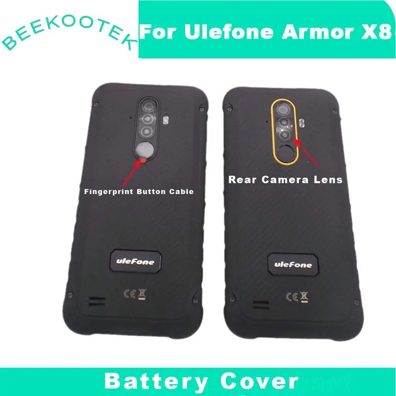 

New Original Ulefone Armor X8 Battery Cover Back Case Housing With Rear Camera Lens Glass Cover For Ulefone Armor X8I Smartphone