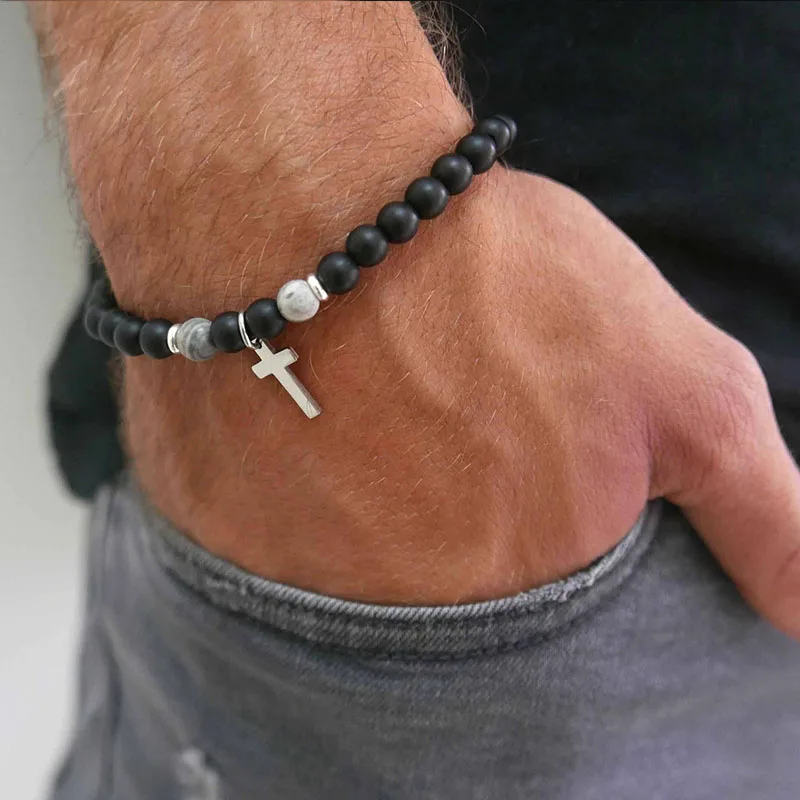 Men\'s Cross  Religious Bracelet - Men\'s Christian Bracelet