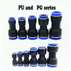 Pneumatic fittings Cylinder PU 8mm 6mm 4mm air water Hose Tube One Touch Straight Fittings Pneumatic air valve Connector tube