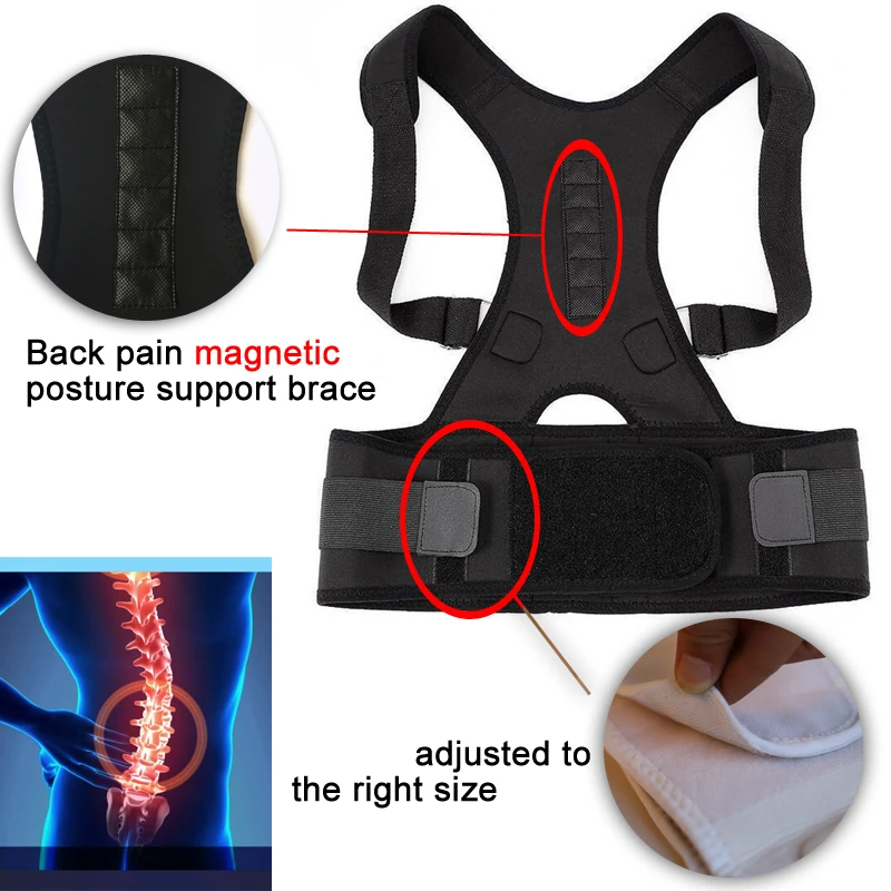 2020 Neoprene Back Support Sports Back Belts High Quality Back Supports Posture Correction Lumbar Support For Back Black Corsets