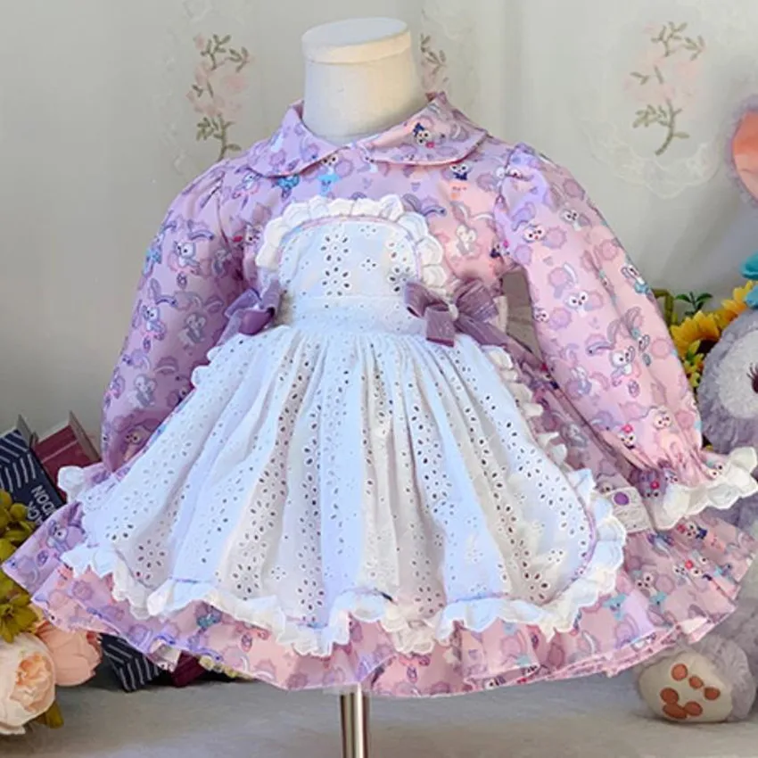 Baby girl autumn winter carton lolita ball gown dress kids vintage Spanish Turkey cute birthday party princess dress